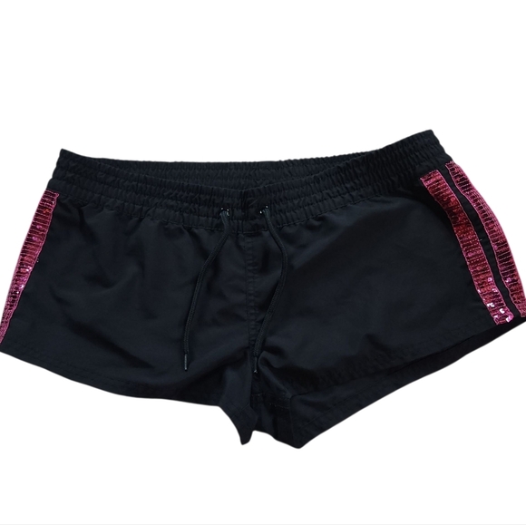 Y2k 2010s Joe Boxer Sequin Mcbling Mini Shorts Sz L - Picture 1 of 6